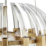 Люстра круглая с прозрачными элементами в форме полумесяца Crystal Crescent варинант исполнения - 1 | Loft Concept в Казани