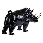 Статуэтка черный носорог с золотыми рогами Golden Horned Black Rhino варинант исполнения - 3 | Loft Concept в Казани