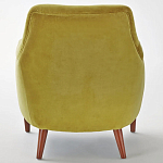 Кресло велюровое горчичного цвета Diaspro Mustard Armchair варинант исполнения - 2 | Loft Concept в Казани