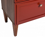 Тумба прикроватная красная из массива бука с 2-мя ящиками Wenge Light варинант исполнения - 4 | Loft Concept в Казани
