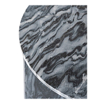 Столик кофейный с столешницей из черного мрамора Compact Black Marble Table варинант исполнения - 5 | Loft Concept в Казани