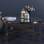 Кофейный столик со столешницей из стекла Crossy варинант исполнения - 6 | Loft Concept в Казани