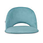 Барный стул со спинкой на 4-х деревянных ножках Голубой Велюр Ava Charm варинант исполнения - 2 | Loft Concept в Казани