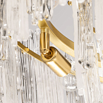 Люстра круглая с прозрачными стержнями разной длины Textured Glass Chandelier варинант исполнения - 6 | Loft Concept в Казани