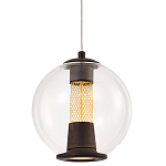 Подвесной светильник с плафоном в форме шара Inner Gleam Orb black  варинант исполнения - 1 | Loft Concept в Казани