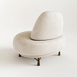 Кресло Vinsen обивка букле молочного цвета варинант исполнения - 2 | Loft Concept в Казани