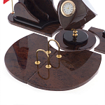 Настольный письменный набор из природного камня обсидиана коричневого Team leader варинант исполнения - 4 | Loft Concept в Казани