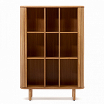 Буфет из ясеневого шпона с открытыми полками и 2-мя раздвижными дверями Toinette варинант исполнения - 3 | Loft Concept в Казани