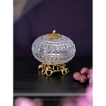 Конфетница из прозрачного рельефного стекла Eden Garden варинант исполнения - 5 | Loft Concept в Казани