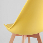 Стул с основой из пластика и мягким сиденьем Arvika Yellow варинант исполнения - 6 | Loft Concept в Казани