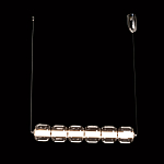 Люстра линейная с 6-ю прозрачными стеклянными плафонами округлой формы HANDLE GRAPE варинант исполнения - 3 | Loft Concept в Казани