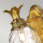 Бра для ванных комнат с прозрачным стеклянным плафоном в форме ананаса и декоративным основанием с рельефным узором Hinkley варинант исполнения - 2 | Loft Concept в Казани