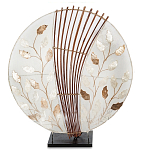 Настольная лампа из перламутра и дерева на подставке Indonesian Petal варинант исполнения - 3 | Loft Concept в Казани