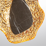 Бра с волнообразным стеклянным плафоном и вставкой из мрамора Liquid Stone варинант исполнения - 10 | Loft Concept в Казани