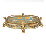 Чаша с орнаментом на ножках в виде бронзовых ангелов Eden Garden варинант исполнения - 1 | Loft Concept в Казани