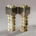 Настольная лампа с основанием из 24 выточенных сферических камней Through Stone варинант исполнения - 3 | Loft Concept в Казани