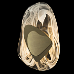 Бра овальное из стекла с золотым элементом Flow Texture  варинант исполнения - 1 | Loft Concept в Казани