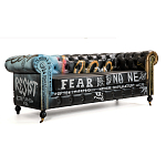 Диван в Лофт Честерфильд граффити из винтажной кожи GRAFFITI PARA Chesterfield варинант исполнения - 2 | Loft Concept в Казани