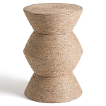 Приставной стол с отделкой из джута Juti D30 см варинант исполнения - 1 | Loft Concept в Казани