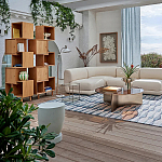 Приставной столик из массива манго Tom-tom Grey варинант исполнения - 4 | Loft Concept в Казани