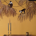 Обои с вышивкой ручной работы Étienne Original colourway on wool sateen варинант исполнения - 5 | Loft Concept в Казани