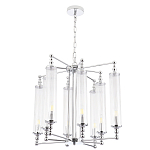 Люстра с 8-ю прозрачными цилиндрическими плафонами Jeanette варинант исполнения - 4 | Loft Concept в Казани