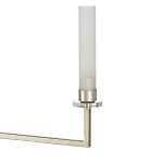 Люстра с 6-ю белыми матовыми плафонами из стекла в форме цилиндра Longitude варинант исполнения - 1 | Loft Concept в Казани