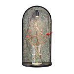 Настенный светильник зеленого цвета с черной рамкой овальной формы с полкой Herbarium  варинант исполнения - 6 | Loft Concept в Казани