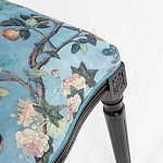 Стул из массива бука бирюзовый с изображением птиц в саду Turquoise Chinoiserie Bird Chair варинант исполнения - 4 | Loft Concept в Казани