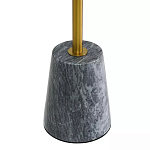 Кофейный столик круглый из мрамора серый Reliable Foundation варинант исполнения - 4 | Loft Concept в Казани