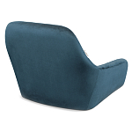 Барный стул со спинкой и подлокотниками на 4-х металлических ножках Douglas Rhombus Синий Велюр варинант исполнения - 3 | Loft Concept в Казани