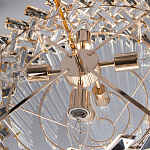 Люстра многоярусная с переплетенными металлическими элементами черного и золотого цвета и прозрачными хрустальными подвесками Empire Chandelier Crystal варинант исполнения - 10 | Loft Concept в Казани