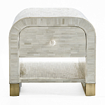 Тумбочка прикроватная с ящиком Tofino White Bone Inlay  Bedside Cabinet   варинант исполнения - 1 | Loft Concept в Казани