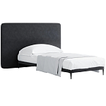 Кровать с большим мягким изголовьем Unity Grey Bed варинант исполнения - 7 | Loft Concept в Казани