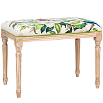 Банкетка из натурального бука золотистая с изображением птиц и цветов Blooming Bird варинант исполнения - 1 | Loft Concept в Казани