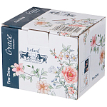 Кружка фарфоровая синяя с цветочным принтом 470 мл Flower Porcelain Collection варинант исполнения - 2 | Loft Concept в Казани