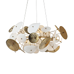 Люстра с белыми и золотистыми цветами Dahlia Flowers Lamp варинант исполнения - 2 | Loft Concept в Казани