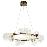 Дизайнерская кольцевая люстра с гирляндой внутри стеклянных плафонов Iona Garland Chandelier 12 варинант исполнения - 2 | Loft Concept в Казани