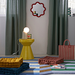 Настенное зеркало с волнистой рамой Mune Mirror Red варинант исполнения - 7 | Loft Concept в Казани