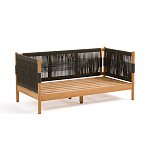 Садовый диван из тикового дерева и веревок Оreon варинант исполнения - 4 | Loft Concept в Казани