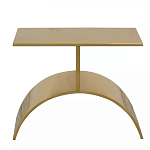 Дизайнерский журнальный стол золотой на полукруглом основании Wecaben варинант исполнения - 2 | Loft Concept в Казани