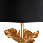 Настольная лампа с цветком на основании и черным абажуром Fluttering Leaf варинант исполнения - 1 | Loft Concept в Казани