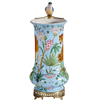 Ваза из фарфора с птицей на бронзовой ветке Garden of Eden варинант исполнения - 4 | Loft Concept в Казани