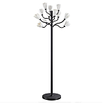 Торшер с плафонами из белых фарфоровых цветов на изогнутых ветвях Floralis варинант исполнения - 1 | Loft Concept в Казани