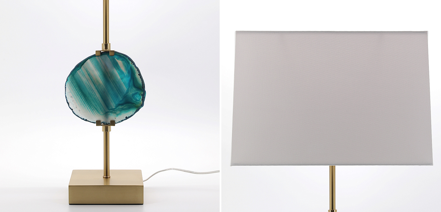 Настольная лампа Blue Agate Design Table Lamp Настольная лампа Blue Agate Design Table Lamp - Loft-Concept в Казани
