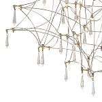 Потолочный светильник с тонким металлическим каркасом цвета хром Quasar варинант исполнения - 3 | Loft Concept в Казани