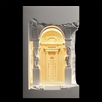 Встраиваемый в стену гипсовый светильник под покраску с колоннами и арками в античном стиле Antiquity Athena варинант исполнения - 9 | Loft Concept в Казани