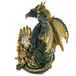 Часы в виде дракона Green Gold Dragon Clock варинант исполнения - 2 | Loft Concept в Казани