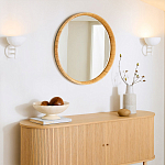 Зеркало круглое в раме из ротанга Wickerwork варинант исполнения - 4 | Loft Concept в Казани