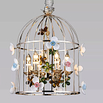 Люстра в виде клетки с цветами Flower Cell варинант исполнения - 1 | Loft Concept в Казани